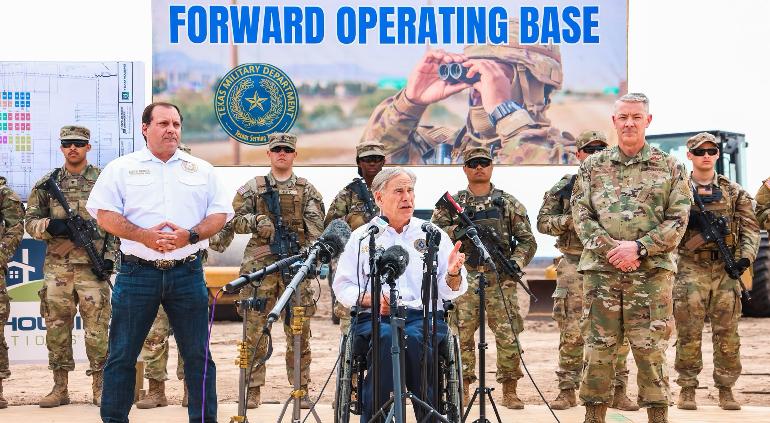 Construirá Texas base militar junto al Río Bravo como intento para detener la migración