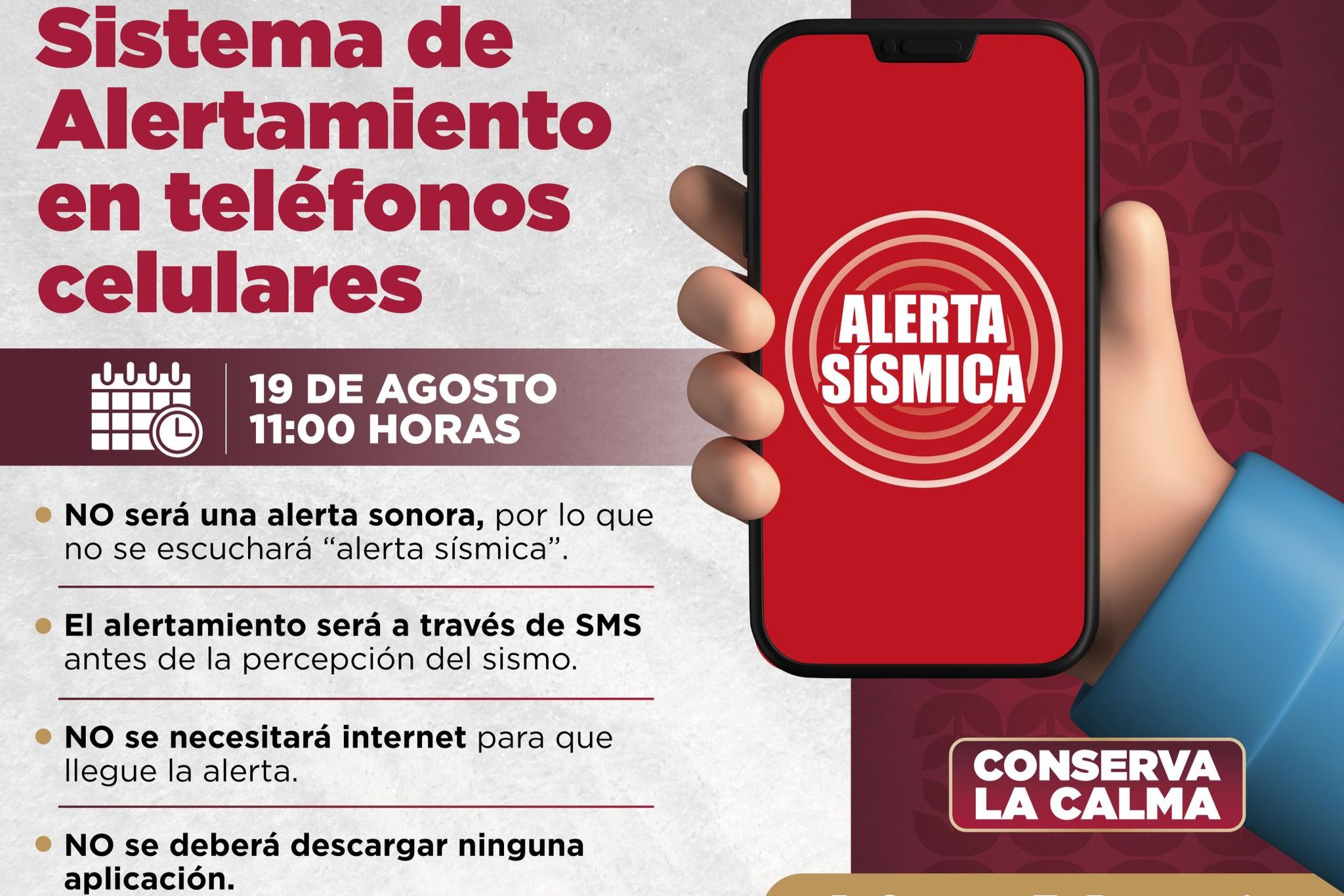 Probará Gobierno de México nueva alerta de sismo en celulares este 19 de agosto