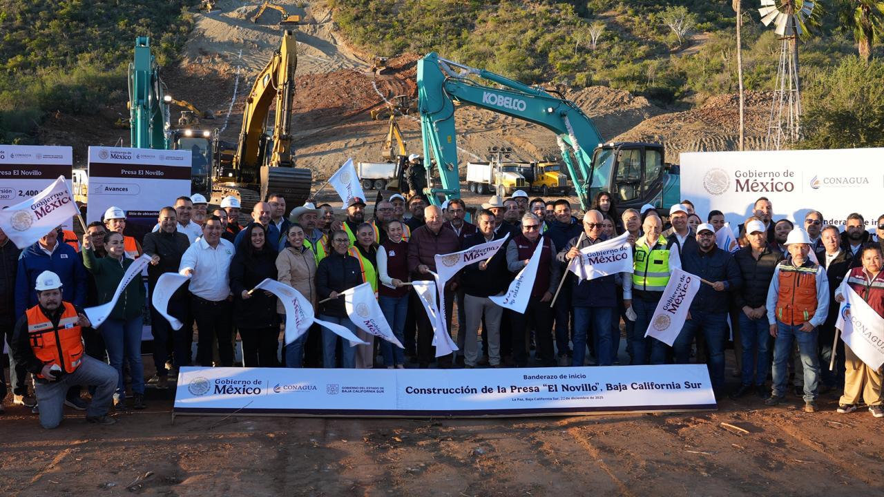 Inicia construcción de presa ''El Novillo'' en Baja California Sur, beneficiará a 250 mil personas