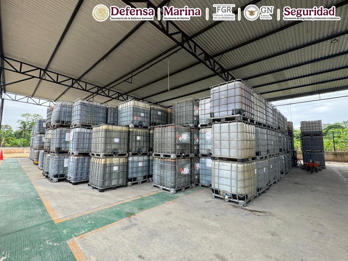 Asegura Gabinete de Seguridad del Gobierno de México 900 mil litros de hidrocarburos