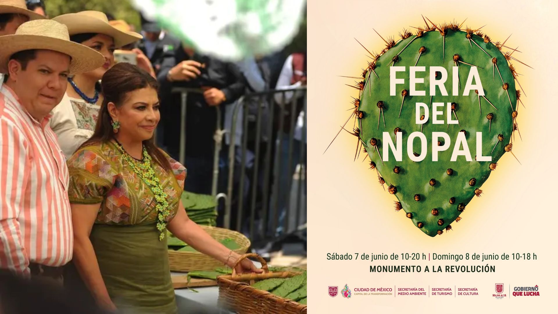 Inaugura Clara Brugada la Feria del Nopal en la Ciudad de México