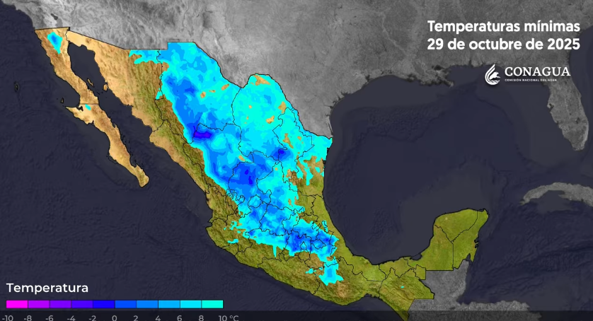 Prevé SMN “marcado descenso en la temperatura” en la mayor parte de México