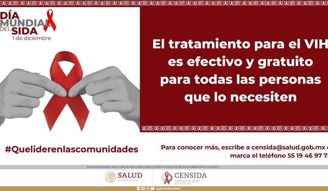 94% de las personas que viven con VIH y SIDA en México alcanzó la supresión viral