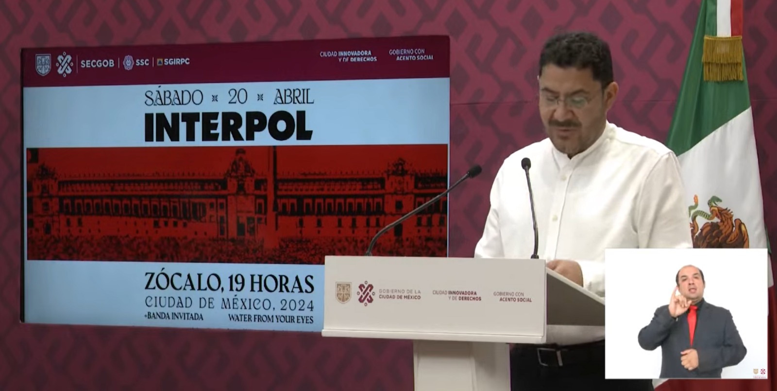 Presenta Gobierno de la Ciudad de México operativo con motivo del concierto de Interpol
