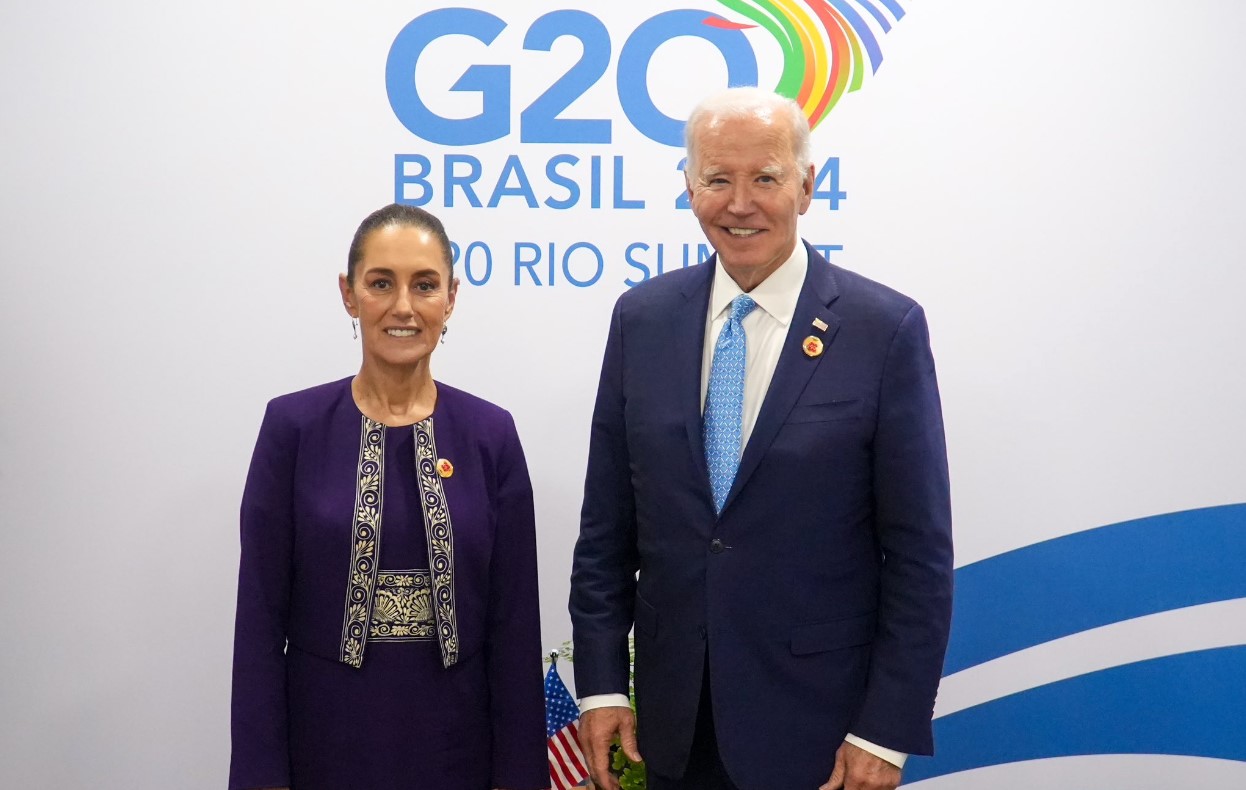 Se reúne Sheinbaum con Joe Biden en Cumbre del G20