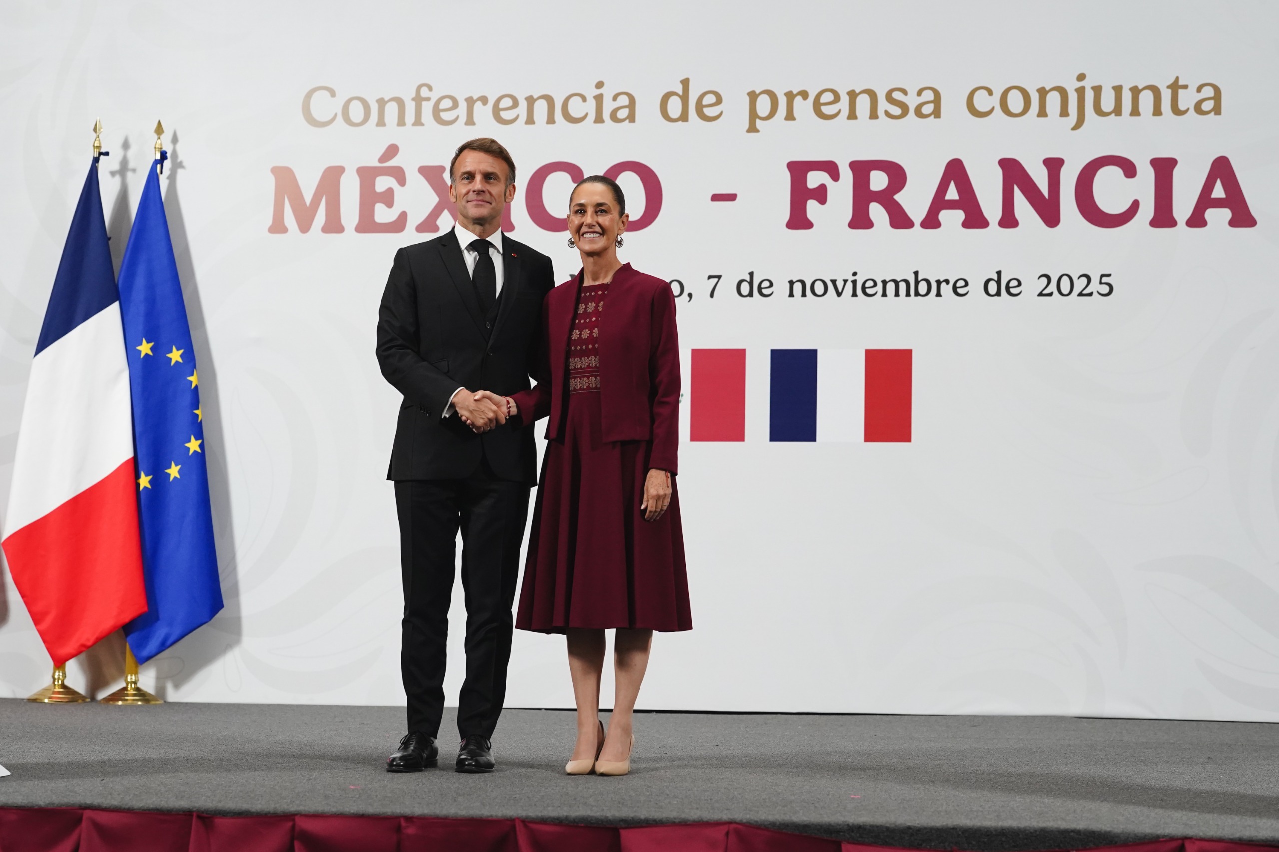 Reafirman la presidenta Claudia Sheinbaum y Emmanuel Macron relación entre México y Francia con acuerdos culturales, económicos y diplomáticos