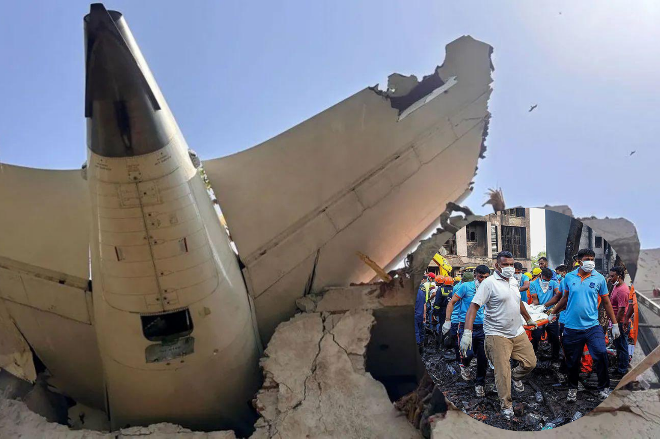 Suman más de 290 muertos tras accidente de avión en la India