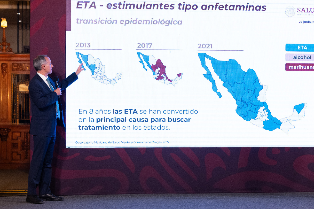 Aumenta el consumo de metanfetaminas en México