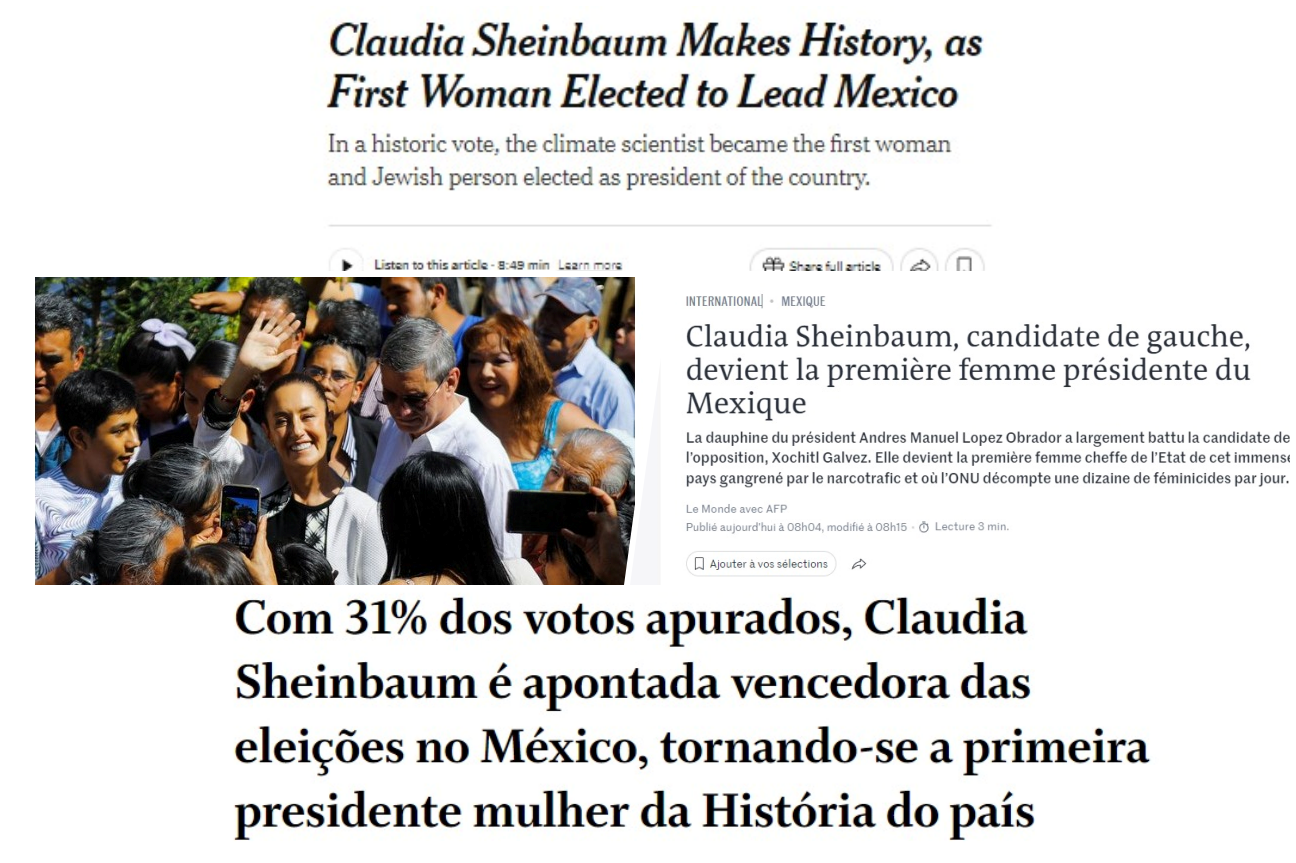 Reaccionan medios internacionales al triunfo de Claudia Sheinbaum