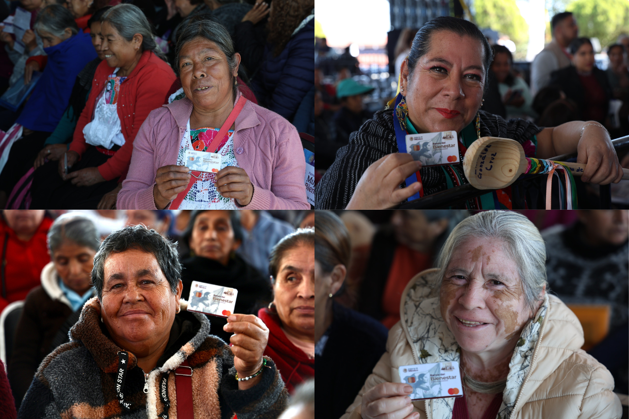 Entrega Claudia Sheinbaum tarjetas de Pensión Mujeres Bienestar en Huauchinango, Puebla