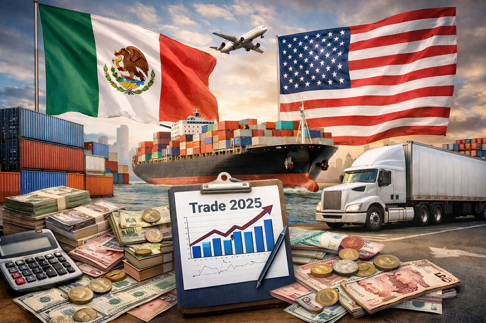 México se consolida como principal socio de EEUU, al sumar más 802 mdd en comercio bilateral durante 2025
