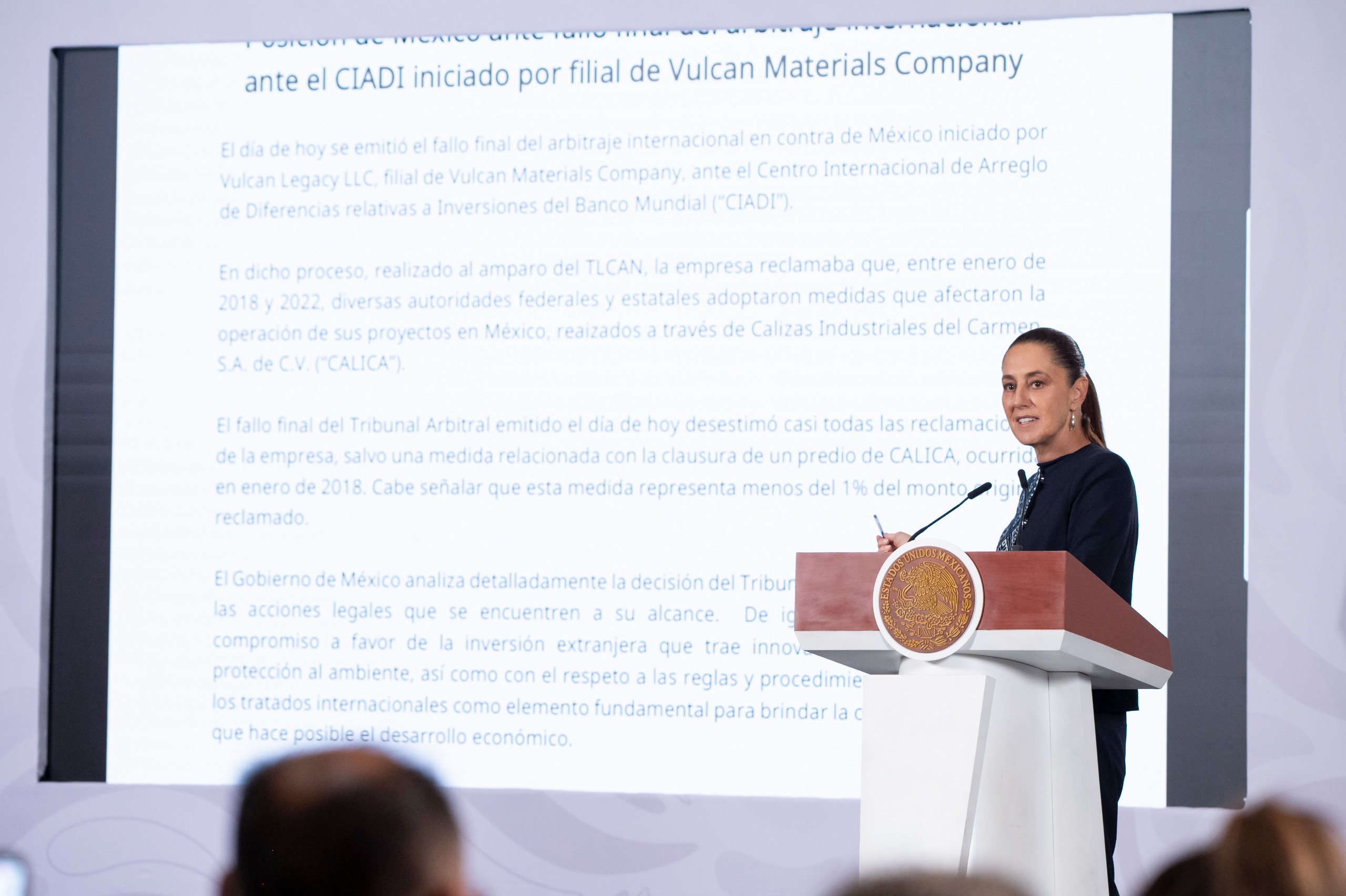 Destaca Claudia Sheinbaum fallo favorable a México; Vulcan debe realizar remediación ambiental