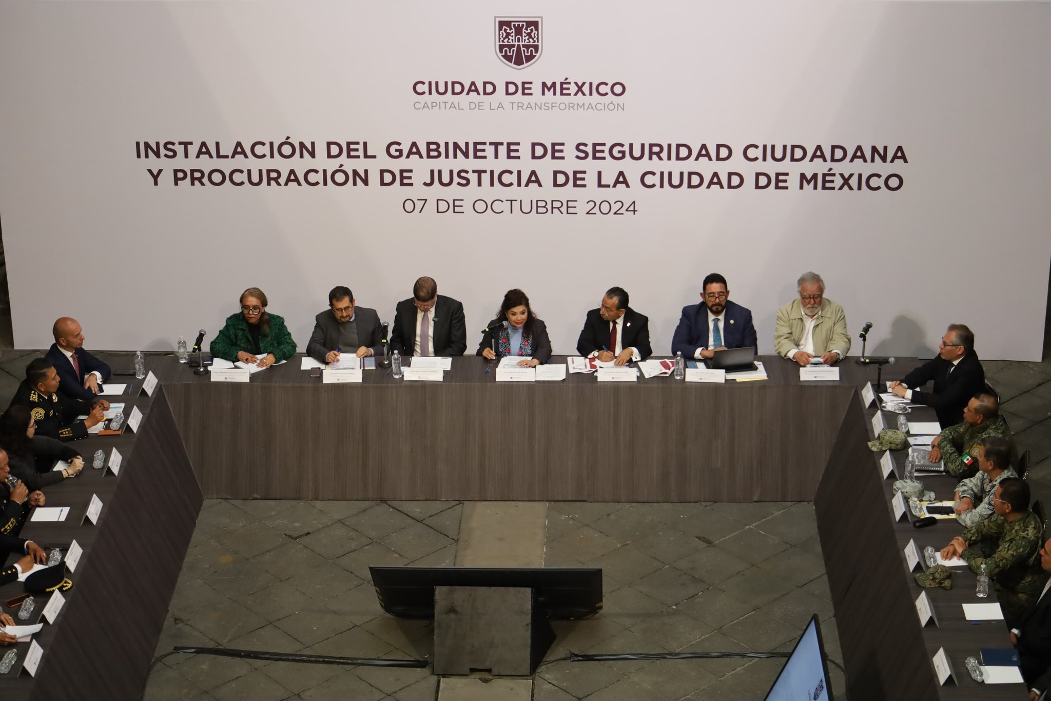 Instala Clara Brugada el Gabinete de Seguridad Ciudadana y Procuración de Justicia en la Ciudad de México