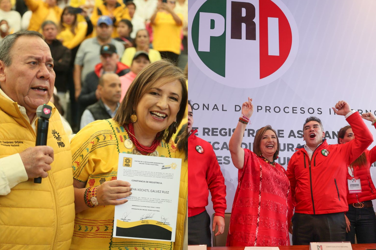 Registran PRI y PRD de manera separada a Xóchitl Gálvez como precandidata presidencial