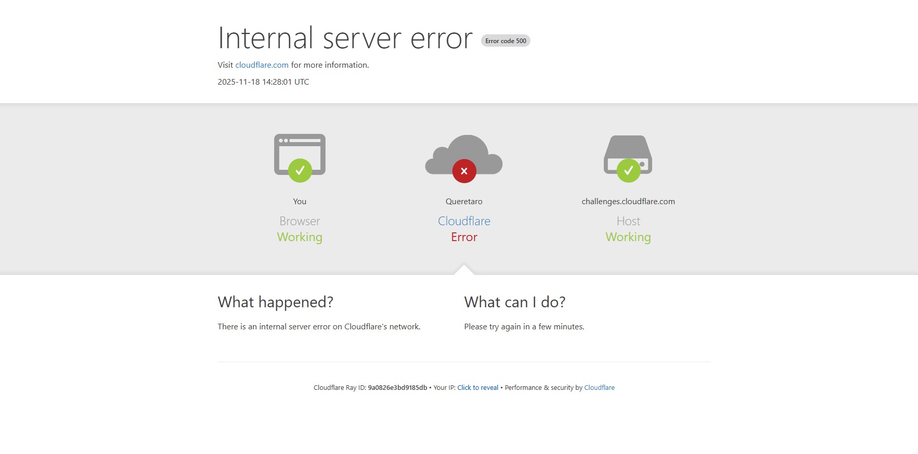 Fallo masivo de Cloudflare deja fuera de servicio a X, ChatGPT y Canva