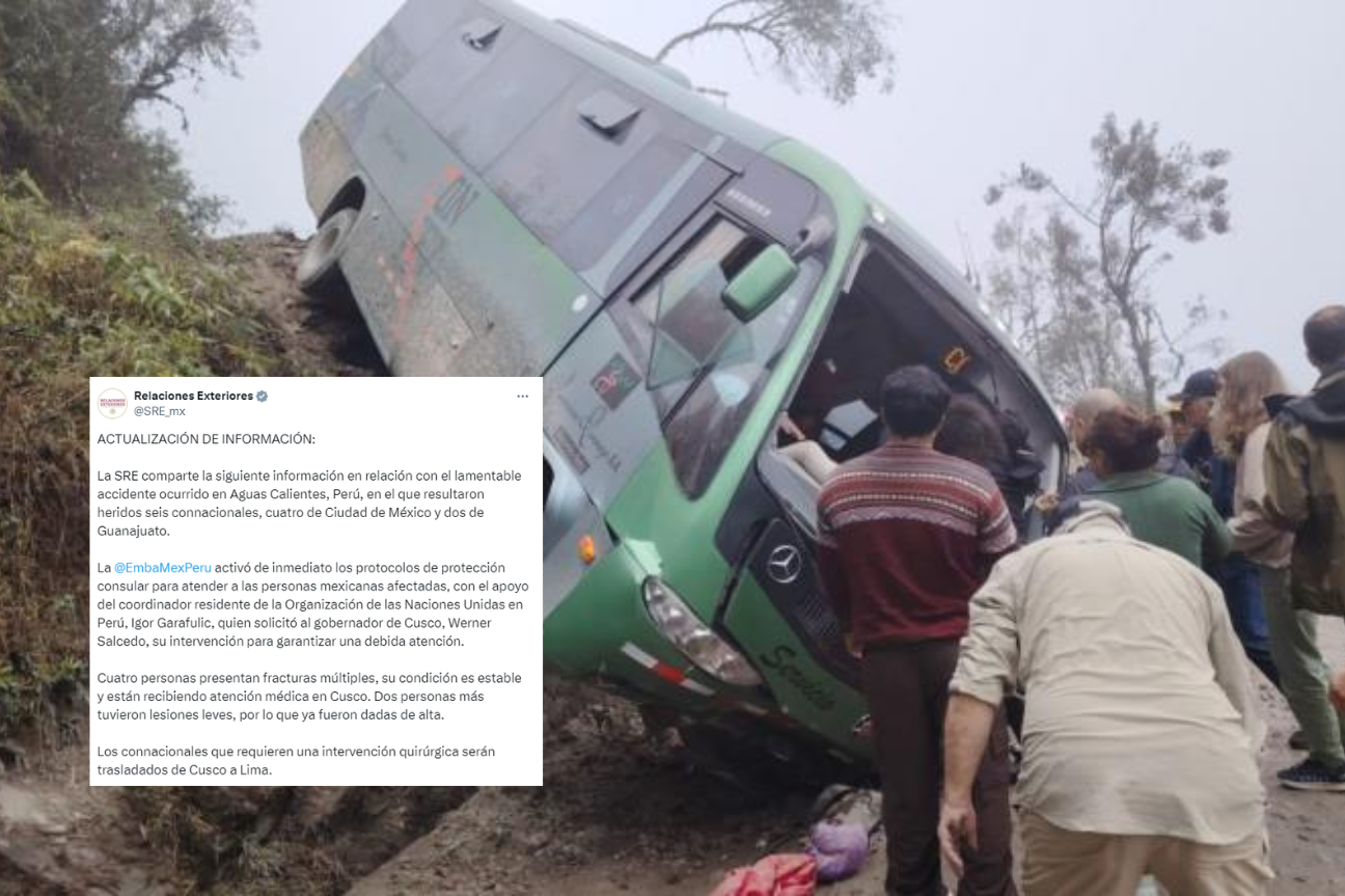 Serán trasladados a Lima los mexicanos heridos por el accidente en Perú