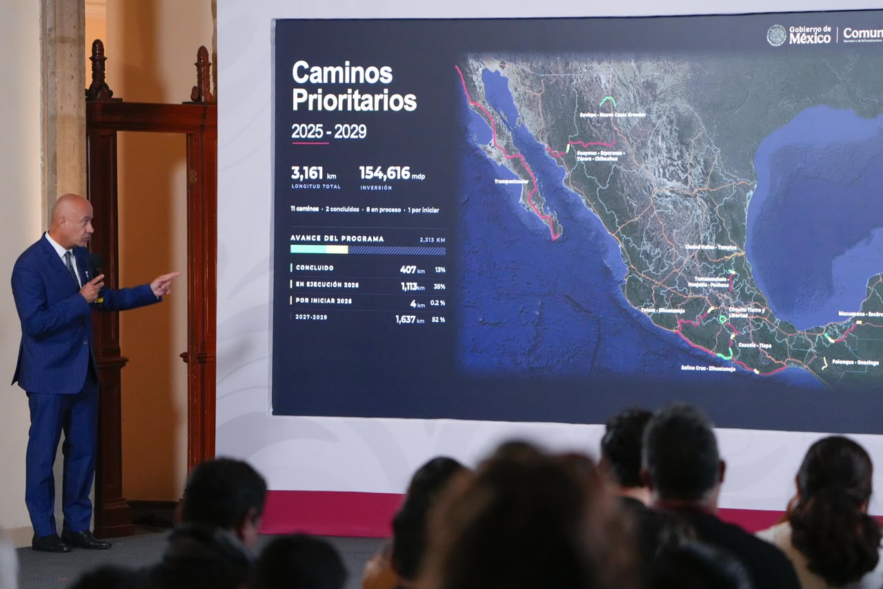 Reporta SICT avance de más de 560 obras viales en primeros dos años del gobierno de Claudia Sheinbaum