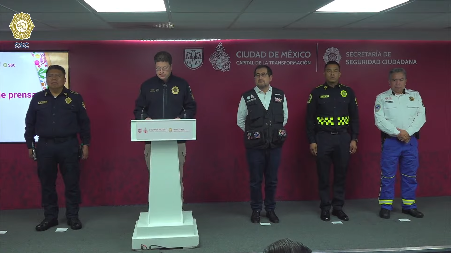 Confirma SSC CDMX heridos y detenidos tras hechos violentos durante la marcha del 2 de octubre