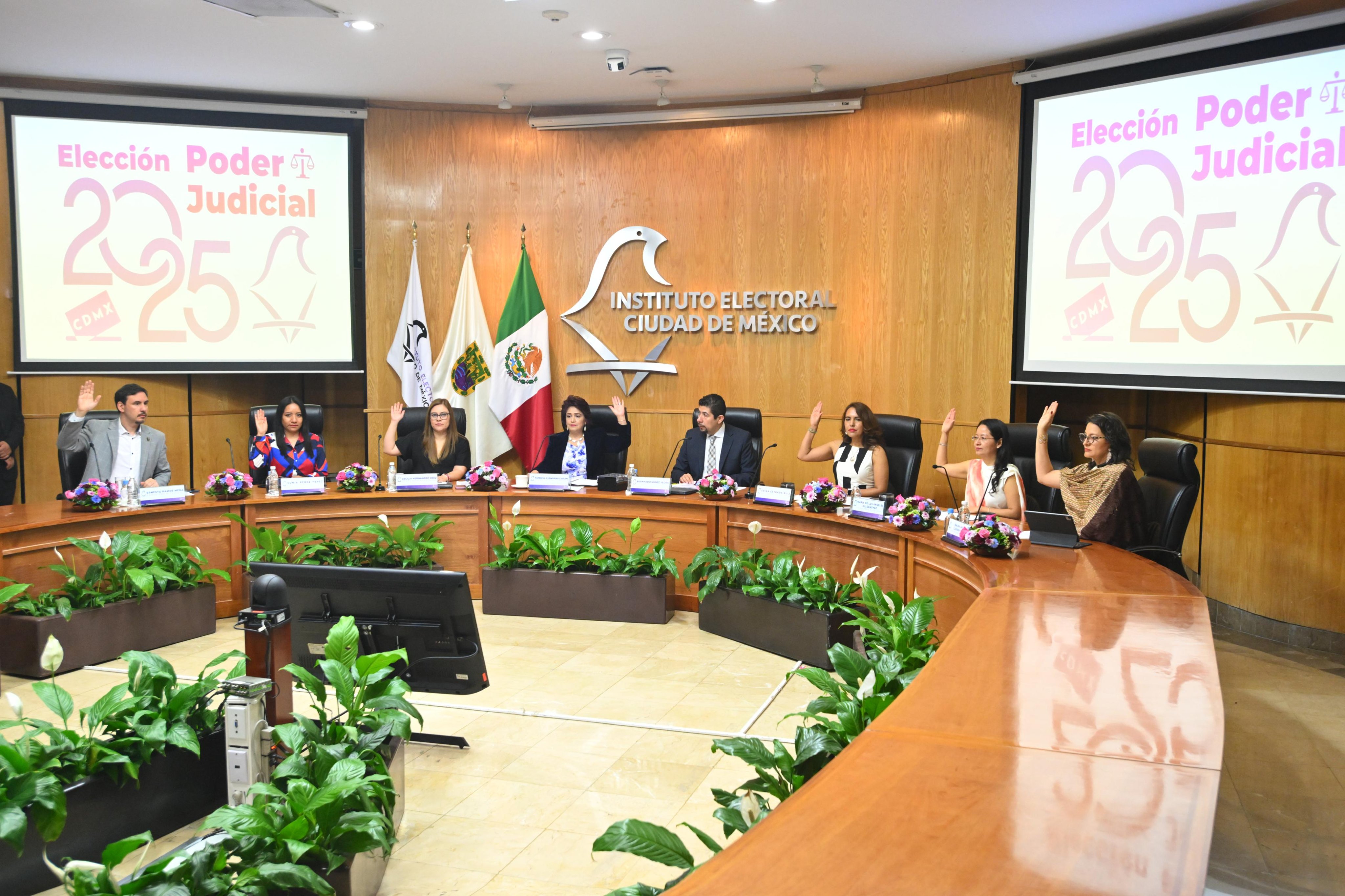 Celebra IECM ceremonia de inicio de la elección judicial con honores a la bandera