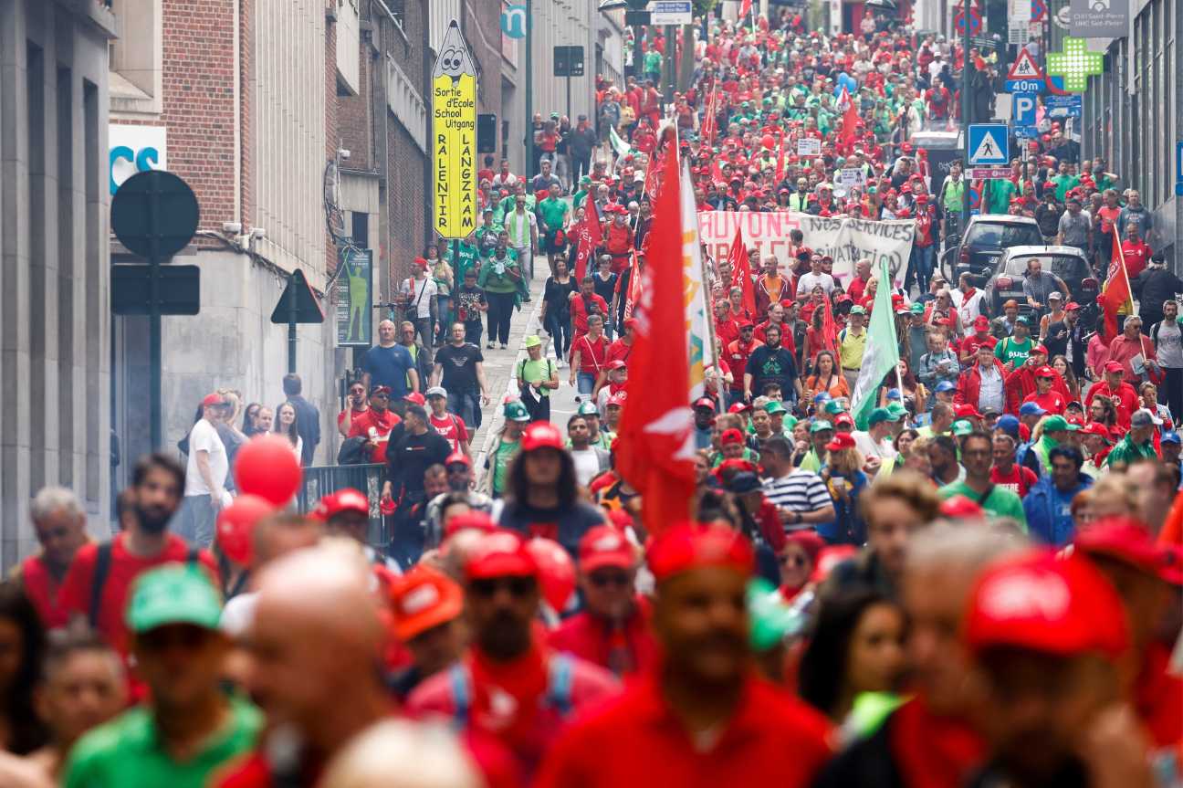 Se movilizan masivamente para exigir condiciones laborales dignas en Bruselas