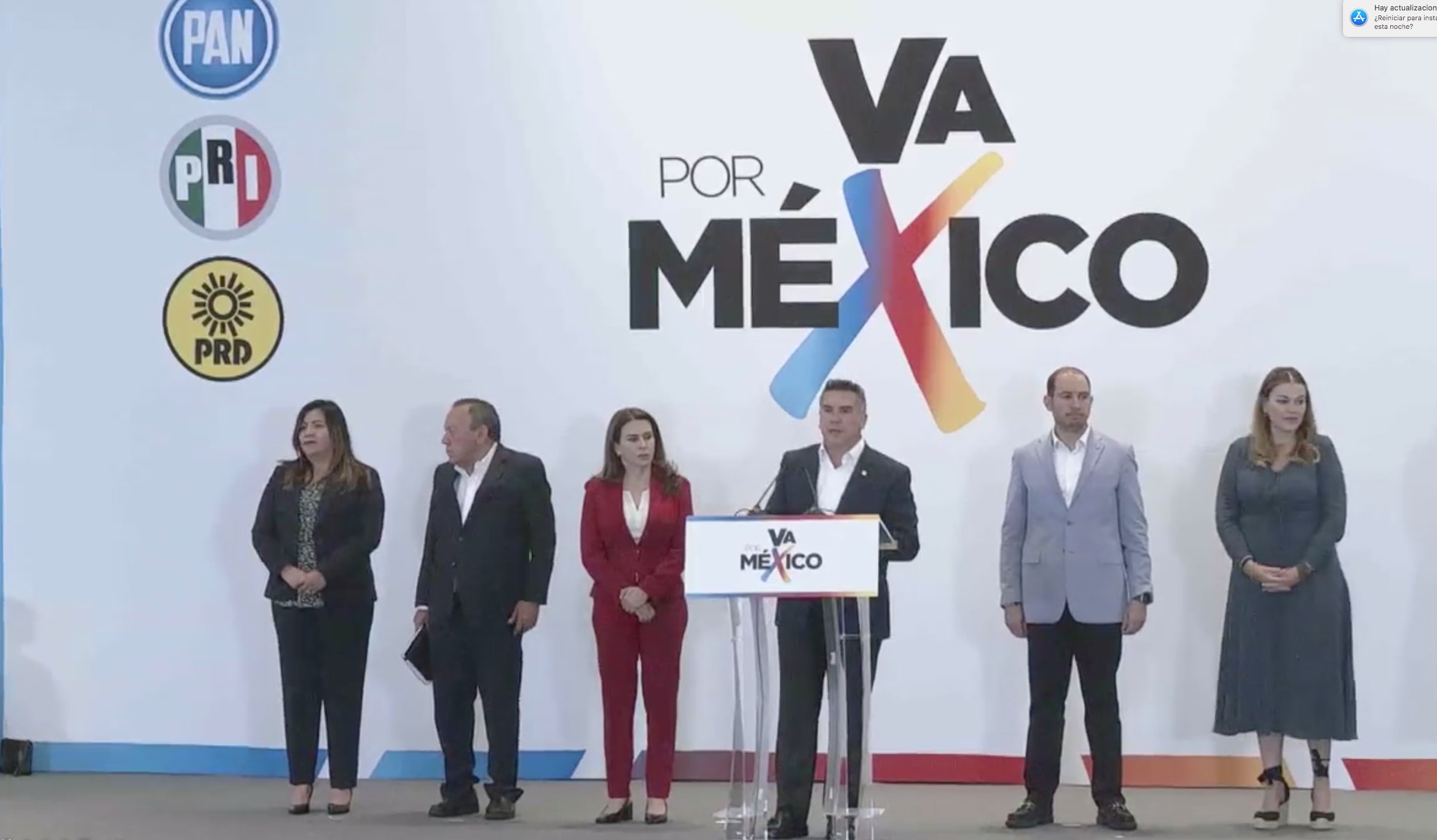 Firma alianza Va por México pacto para ir en conjunto en las elecciones de 2024