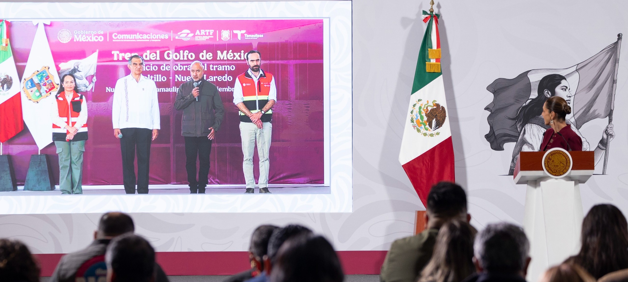 Encabeza Claudia Sheinbaum inicio de obras en Tamaulipas del Tren del Golfo de México