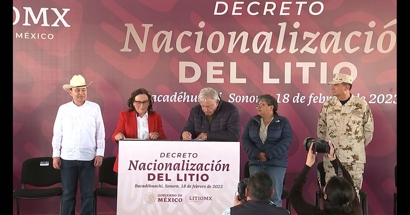 Firmó el presidente López Obrador el decreto sobre la nacionalización del litio