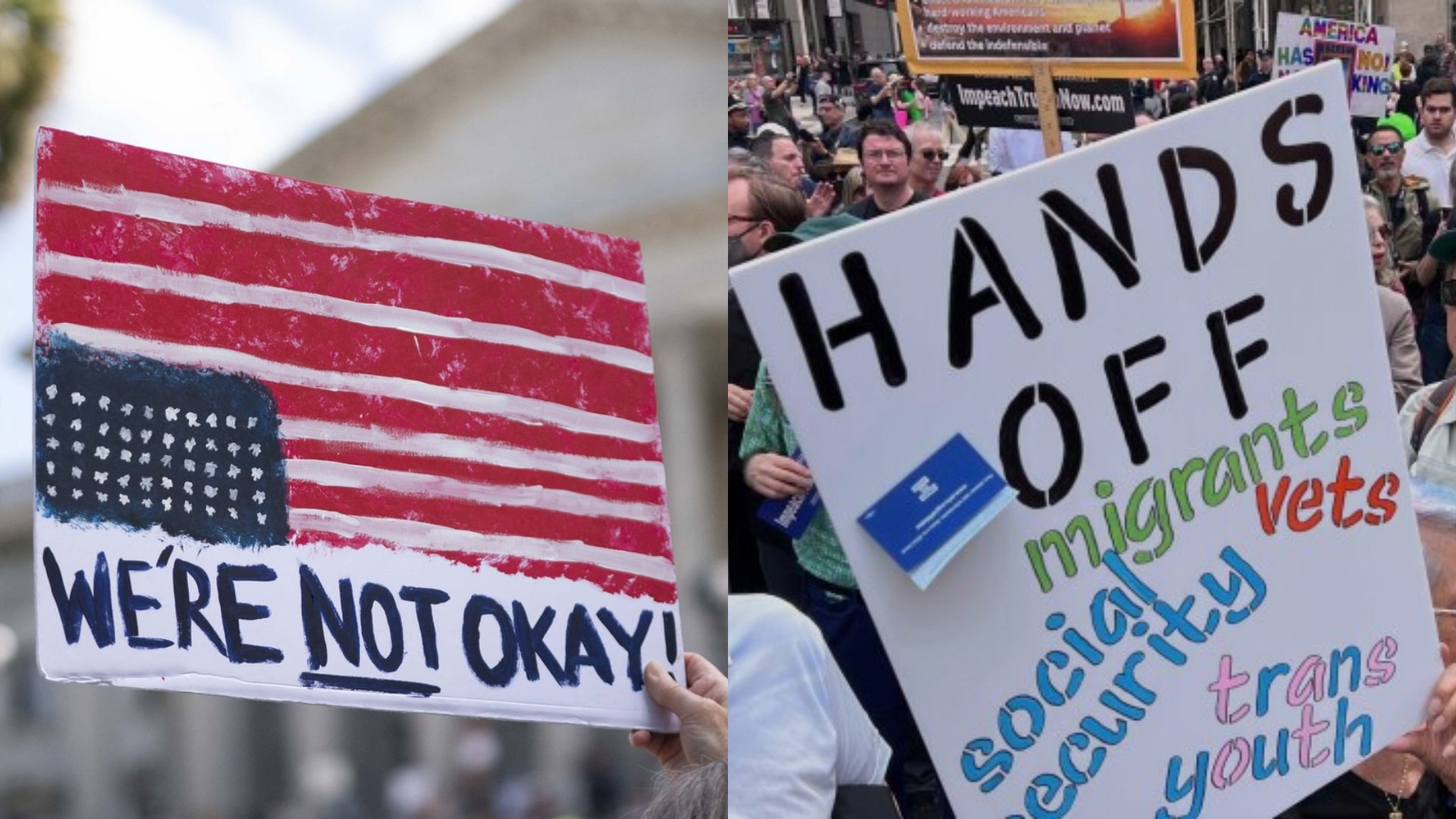 Protestan miles de personas en EE.UU. contra las políticas de Trump