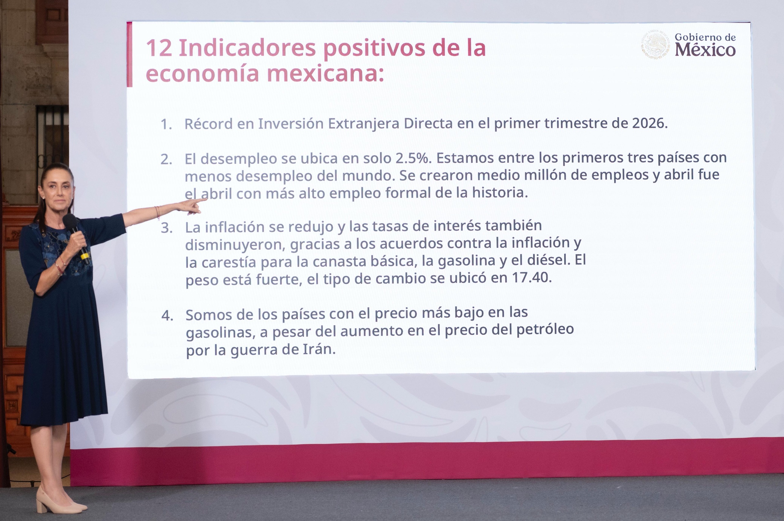 “Estamos bien”, presenta Claudia Sheinbaum 12 indicadores positivos de la economía mexicana